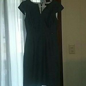 Tahari gray dress knee length